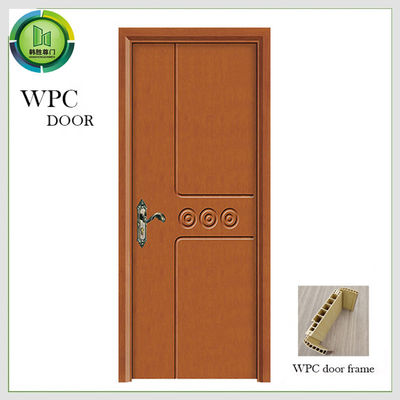 A porta principal WPC da planície amigável de Eco, ISO9001 certificou a porta lisa do quarto