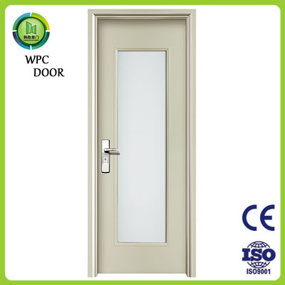 Bom preço. Uso impermeável da cozinha da espessura da madeira maciça 45mm da porta de vidro da entrada WPC on-line