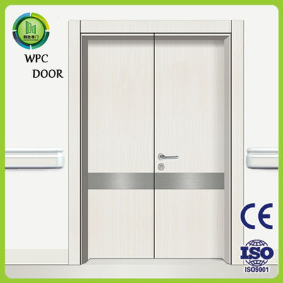 Bom preço. Porta dobro do hospital impermeável, inseto das portas de vidro do dobro de WPC anti on-line