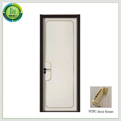 Bom preço. Redução sadia de madeira das portas internas impermeáveis de WPC UPVC para o banheiro on-line