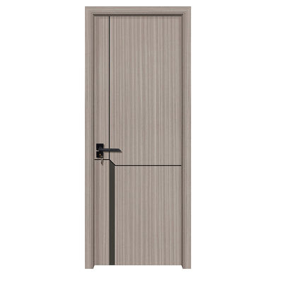 Bom preço. Porta oculta laminada em PVC WPC ecológica com isolamento térmico e isolamento acústico de 30 dB para uso interior on-line