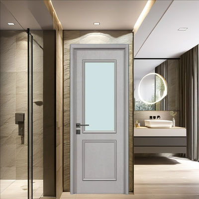 Bom preço. Porta de vidro WPC resistente a UV para interiores modernos on-line
