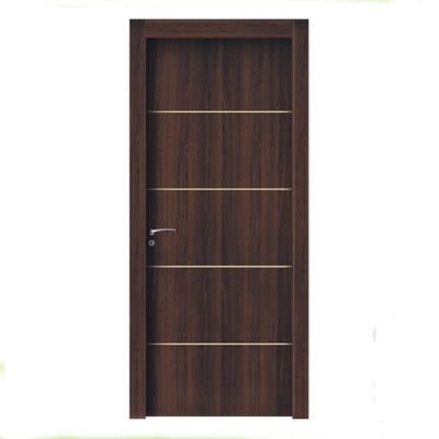 Porta Oca Composta WPC projetada para aplicações internas, oferecendo isolamento térmico energético e propriedades resistentes à umidade