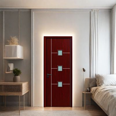 Bom preço. Porta de vidro WPC porta composta que combina design moderno com resistência superior e resistência à umidade para espaços interiores on-line