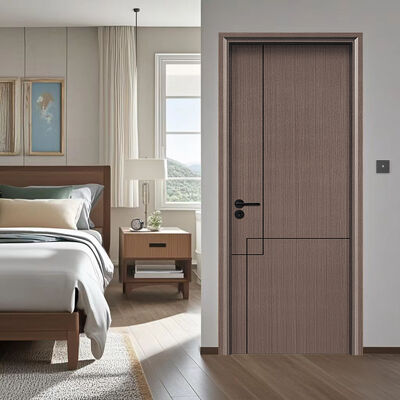 Bom preço. Porta Interior WPC Resistente à Umidade e à Prova de Som com Tratamentos de Superfície Personalizáveis para Uso Residencial e Comercial on-line