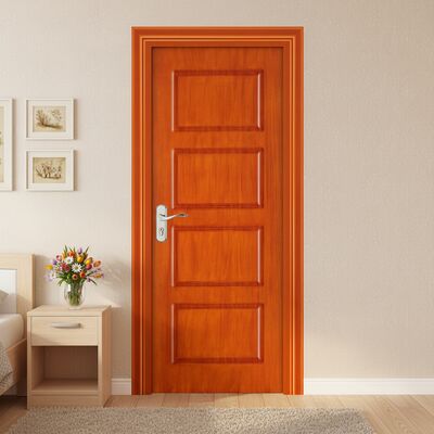 Bom preço. Porta WPC Pintada, porta oca composta moderna com estrutura WPC durável, construção resistente à umidade e isolamento acústico para interiores on-line
