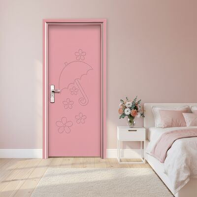 Porta Oca WPC Personalizável com Resistência à Umidade, à Prova de Podridão, Isolamento Acústico e Térmico para Uso Residencial Interior Durável