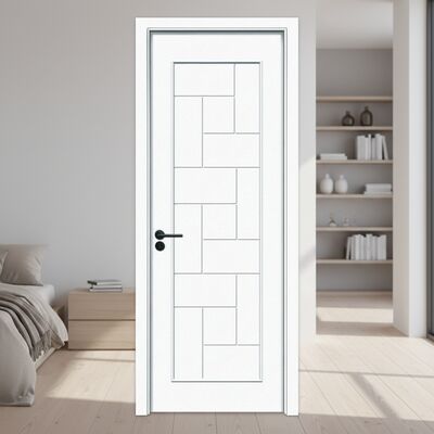 Bom preço. Pintura porta WPC porta composta de baixa manutenção com excelente durabilidade e resistência à umidade e podridão para longa duração on-line