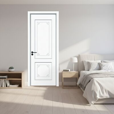 Bom preço. Porta WPC à prova de umidade e de baixa manutenção, porta oca projetada para interiores modernos com opções de superfície personalizáveis on-line