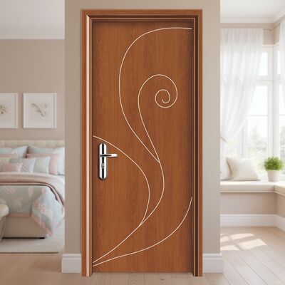 Bom preço. Porta interior WPC durável Porta composta oca com resistência superior à umidade e isolamento térmico energético on-line