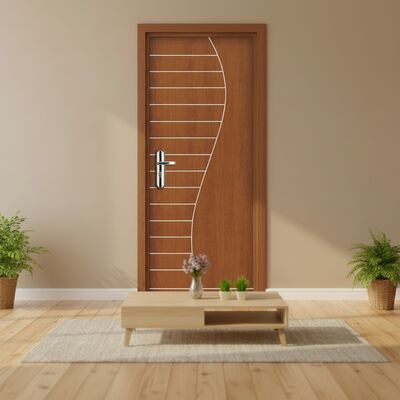 Energy WPC Interior Door Hollow Composite Design fornecendo resistência à umidade e resistência superior para aplicações modernas de interiores