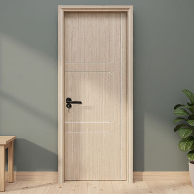Bom preço. Porta de vidro WPC ecológica com estrutura composta de plástico de madeira, oferecendo soluções interiores resistentes à umidade e duráveis on-line
