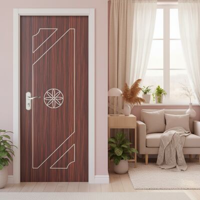 Bom preço. Porta interior WPC resistente à umidade Porta composita oca com isolamento térmico para interiores residenciais e comerciais on-line