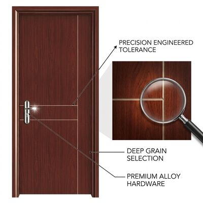 Bom preço. Tempo quente WPC porta interior oferecendo 30dB isolamento acústico e material principal WPC plástico projetado para espaços interiores on-line