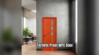 Porta de vidro WPC à prova de cupins com isolamento térmico